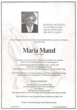 Manzl Maria geb. Margreiter G