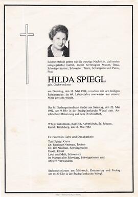 Spiegl Hilda geb. Gschwendtner G