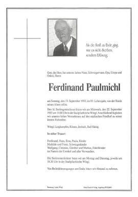 Paulmichl Ferdinand G