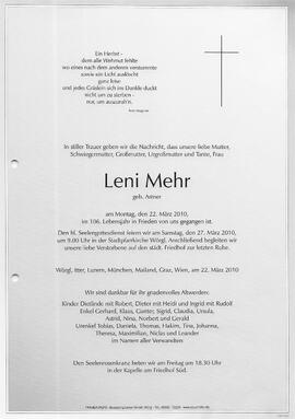Mehr Leni geb. Astner G