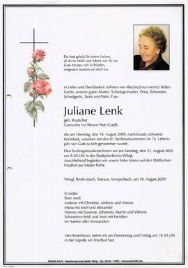 Lenk Juliane geb. Rautscher G