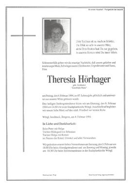 Hörhager Theresia geb. Hollrieder G