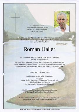 Haller Roman G