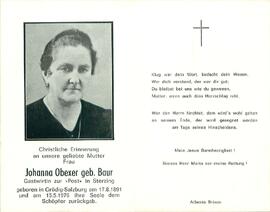 Obexer Johanna geb. Baur