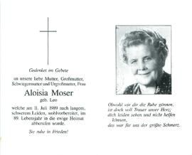 Moser Aloisia geb. Leo