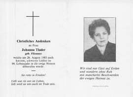 Thaler Johanna geb. Filzmayr
