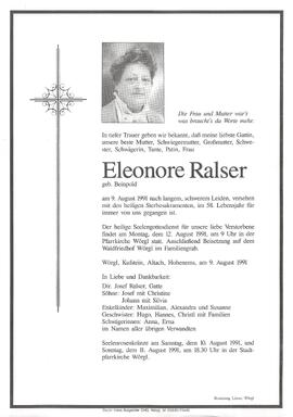 Ralser Eleonore geb. Beinpold G