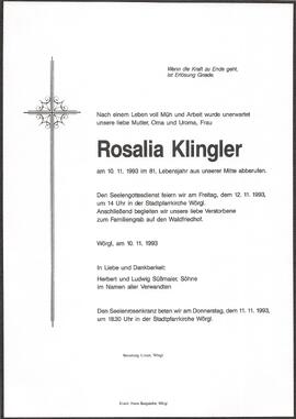 Klingler Rosalia G