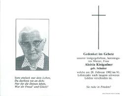 Kinigadner Aloisia geb. Schaiter