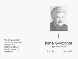 Gwiggner Irene geb Hochmuth