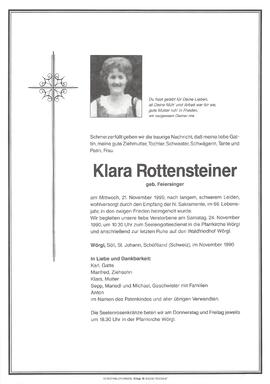 Rottensteiner Klara geb. Feiersinger G