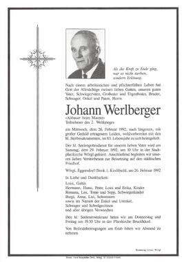 Werlberger Johann G