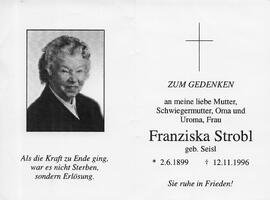 Strobl Franziska geb. Seisl