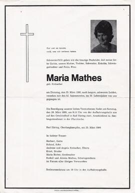 Mathes Maria geb. Embacher G
