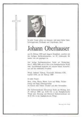 Oberhauser Johann G