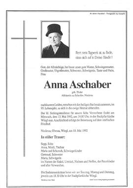 Aschaber Anna geb. Thaler G