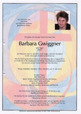 Gwiggner Barbara geb. Egger