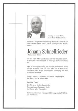 Schnellrieder Johann G