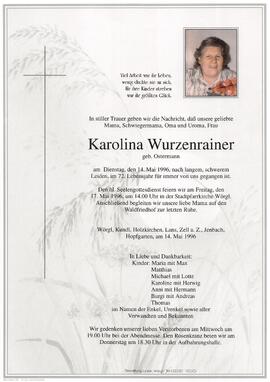 Wurzenrainer Karolina geb. Ostermann G