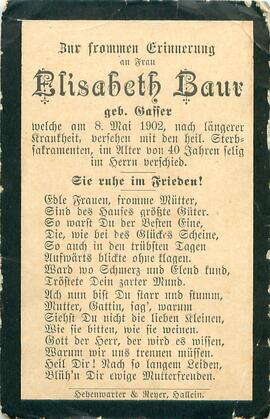 Baur Elisabeth geb. Gasser
