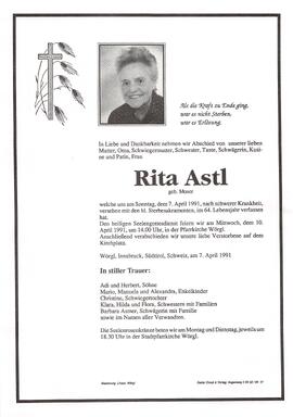 Astl Rita geb. Moser G