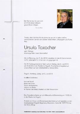Taxacher Ursula geb. Aufinger G