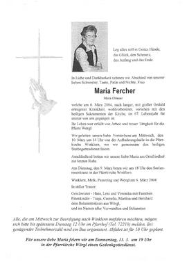 Fercher Maria geb. Oblasser G