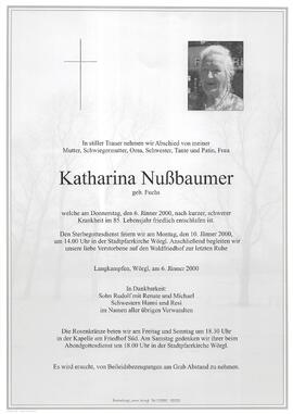 Nußbaumer Katharina geb. Fuchs G