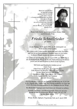 Schnellrieder Frieda geb. Zellner G