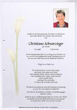 Schwarzinger Christiana geb. Schmidt G