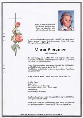 Pierzinger Maria geb. Horngacher G