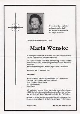 Wenske Maria geb.