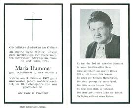 Dummer Maria geb. Schellhorn