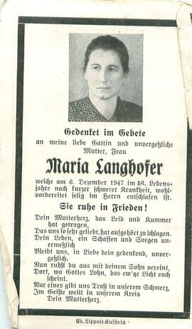 Langhofer Maria