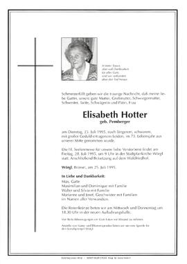 Hotter Elisabeth geb. Pemberger G