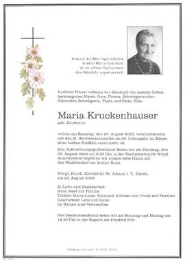 Kruckenhauser Maria geb. Kaufmann G