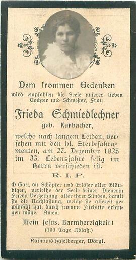 Schmidlechner Frieda geb. Karbacher