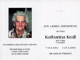 Krall Katharina geb. Papp