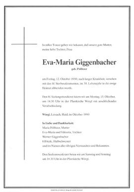 Giggenbacher Eva-Maria geb. Pöllitzer G