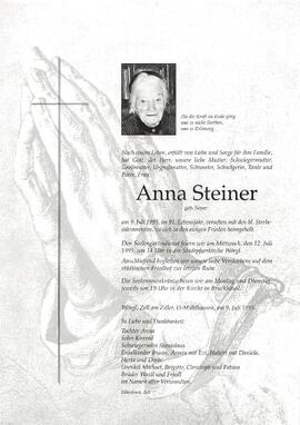 Steiner Anna geb. Seyer G