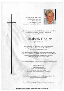 Högler Elisabeth geb. Rissbacher G