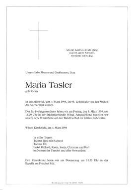 Tasler Maria geb. Rieser G