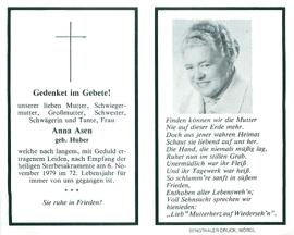 Asen Anna geb. Huber
