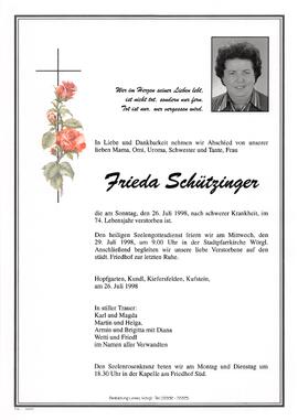 Schützinger Frieda G
