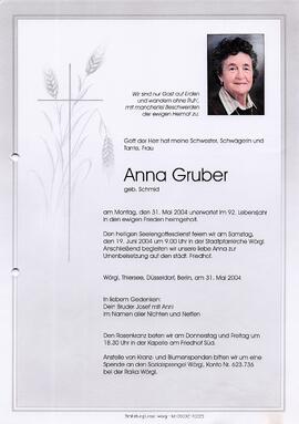 Gruber Anna geb. Schmid G