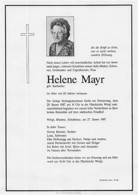 Mayr Helene geb. Karbacher G
