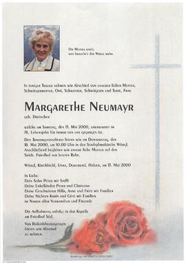 Neumayr Margarethe geb. Dreischer G
