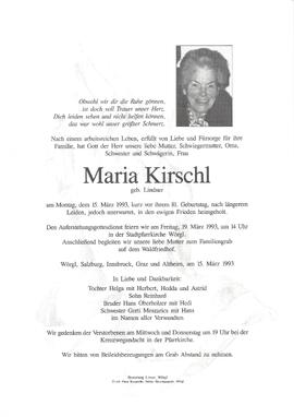 Kirschl Maria geb. Lindner G