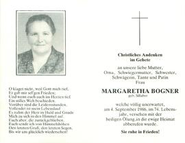 Bogner Margaretha geb. Sillaber
