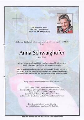 Schwaighofer Anna geb. Graus G